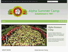 Tablet Screenshot of alphasummercamp.com